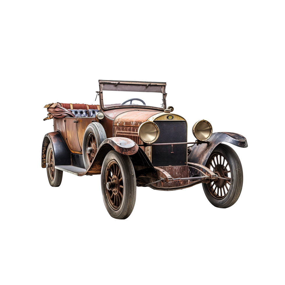 AI generated Retro car on transparent background PNG