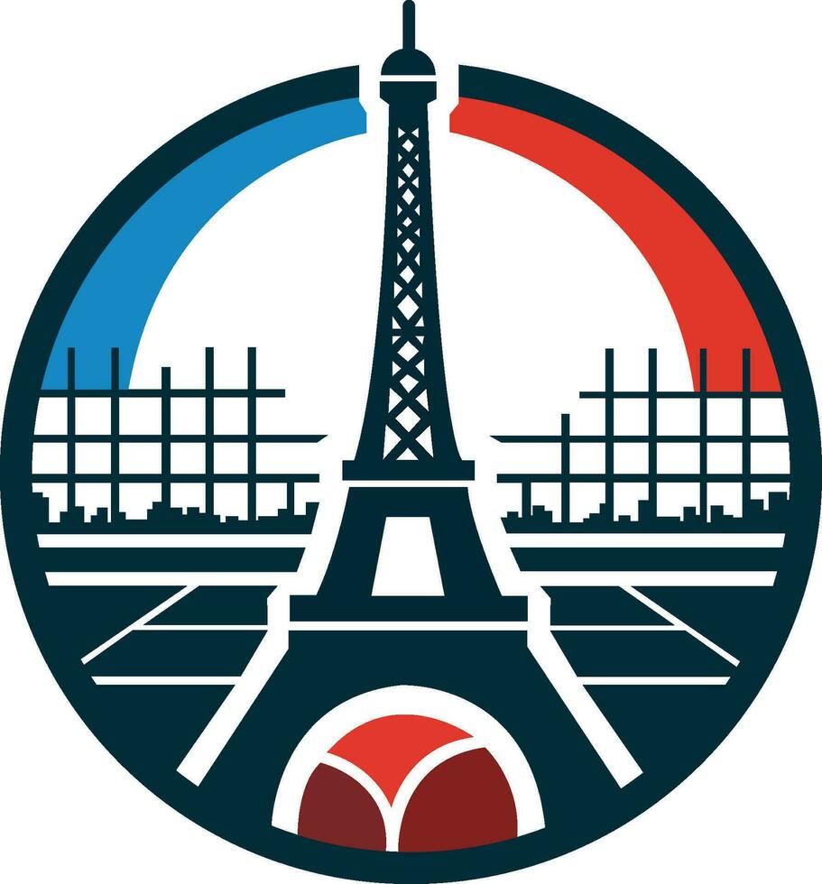 París tenis logo modelo vector