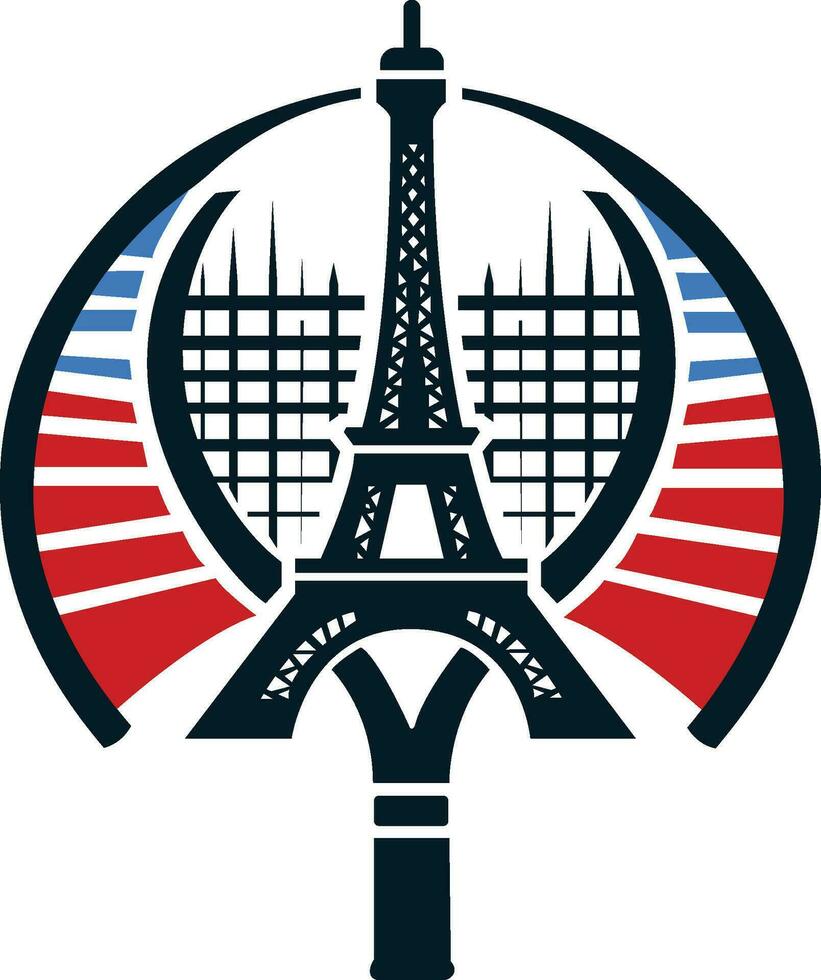 Paris Tennis Logo Template Vector