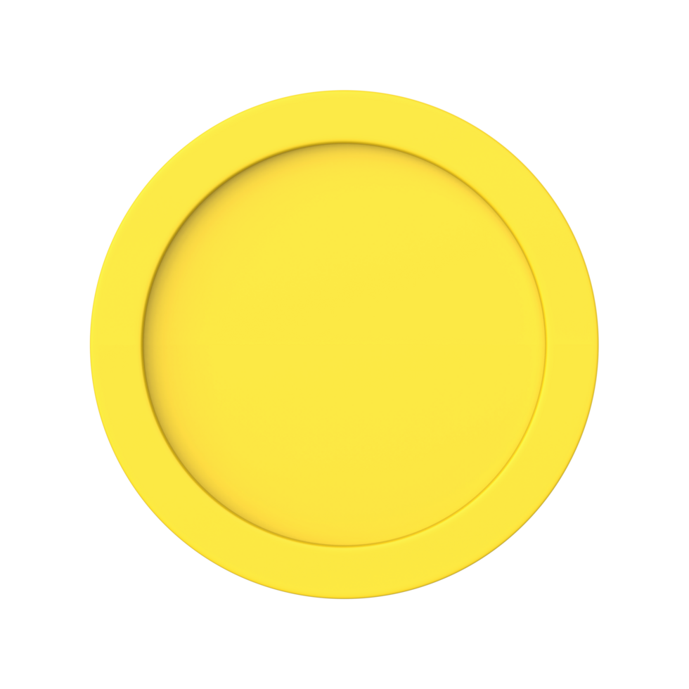 3D of Gold Coins Icon on transparent background PNG. Empty Golden Money Sign png