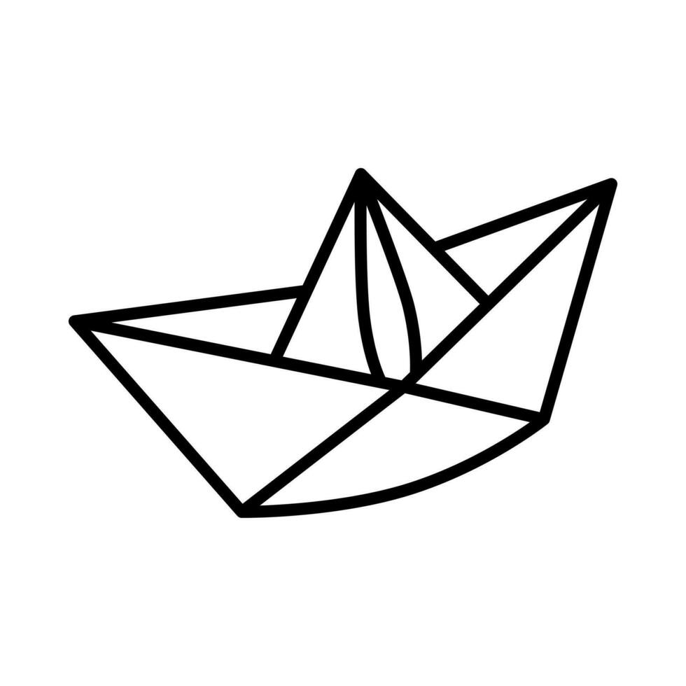 Paper boat icon isolated on white background. Handcraft symbol modern, simple, vector, icon for website design, mobile app, ui. Vector Illustration