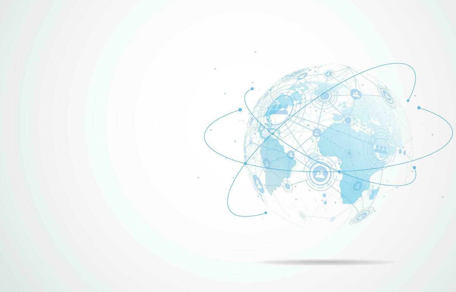 Global network connection. World map point and line composition concept of global business. Vector Illustration