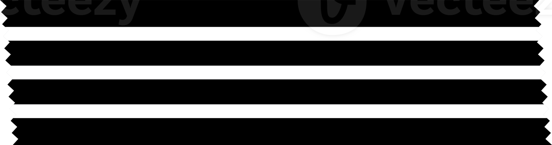 Black and white minimal patterned paper decoration tape. Flat design illustration. png