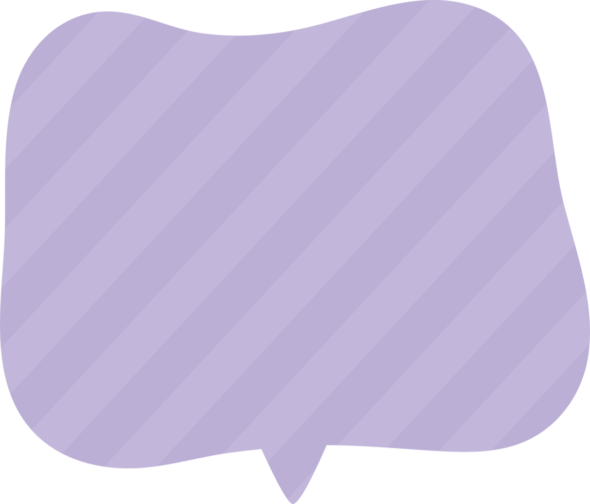 Cute pastel patterned hand drawn speech bubble frame icon. Doodle illustration. png