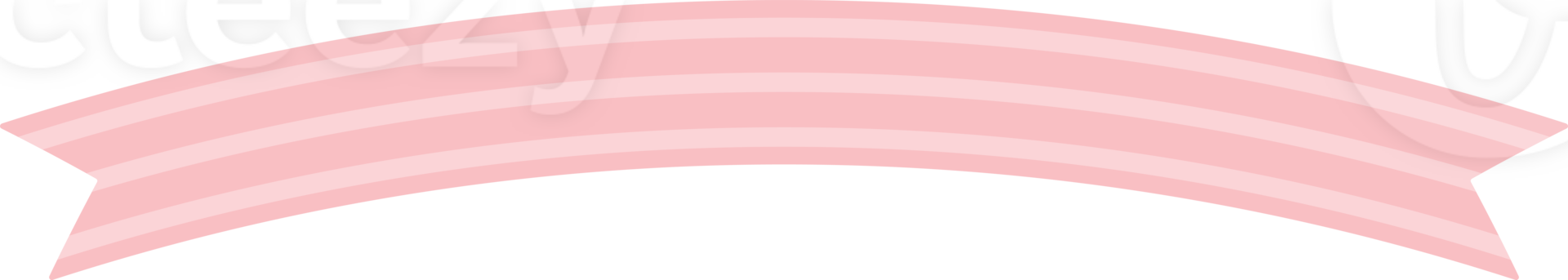 Cute pastel pink patterned ribbon label. Flat design illustration. png