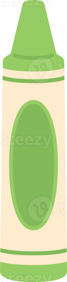 Cute pastel colored crayon icon. Flat design illustration. Back to school concept. png