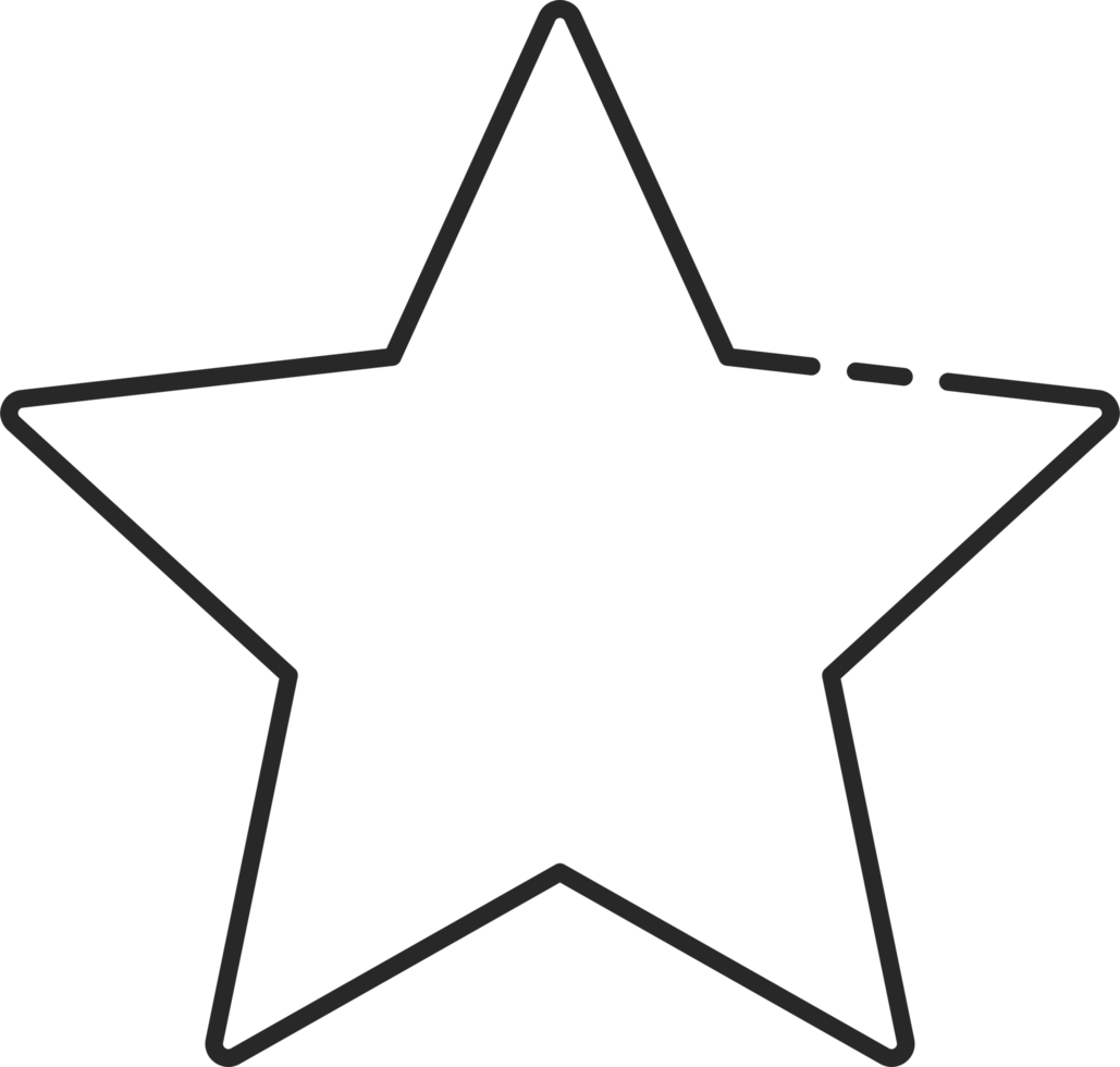 Line art design of star icon png