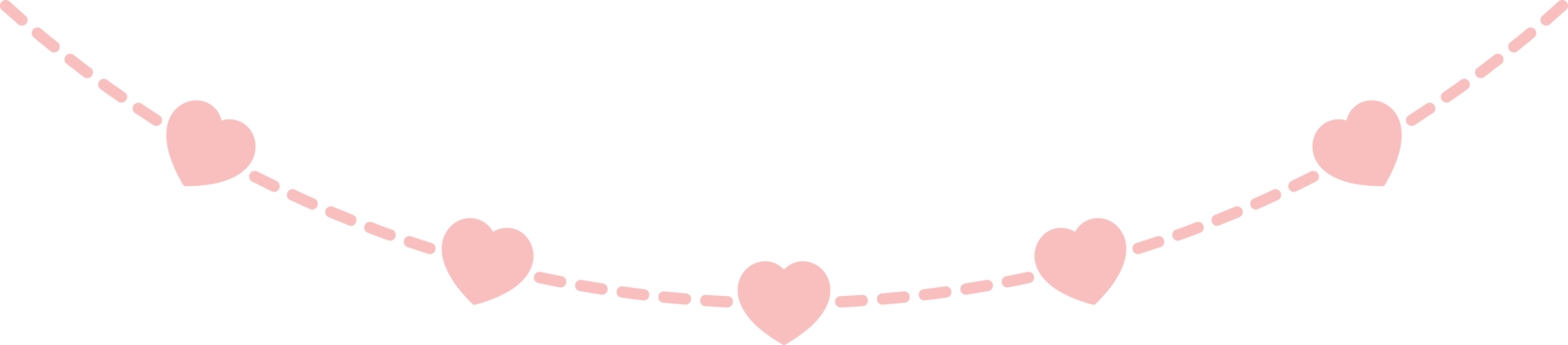 Cute pastel pink heart shape border. Flat design illustration. png