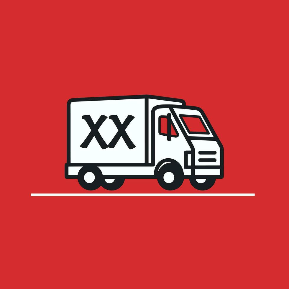 AI generated Delivery goods from market filled colorful initial logo