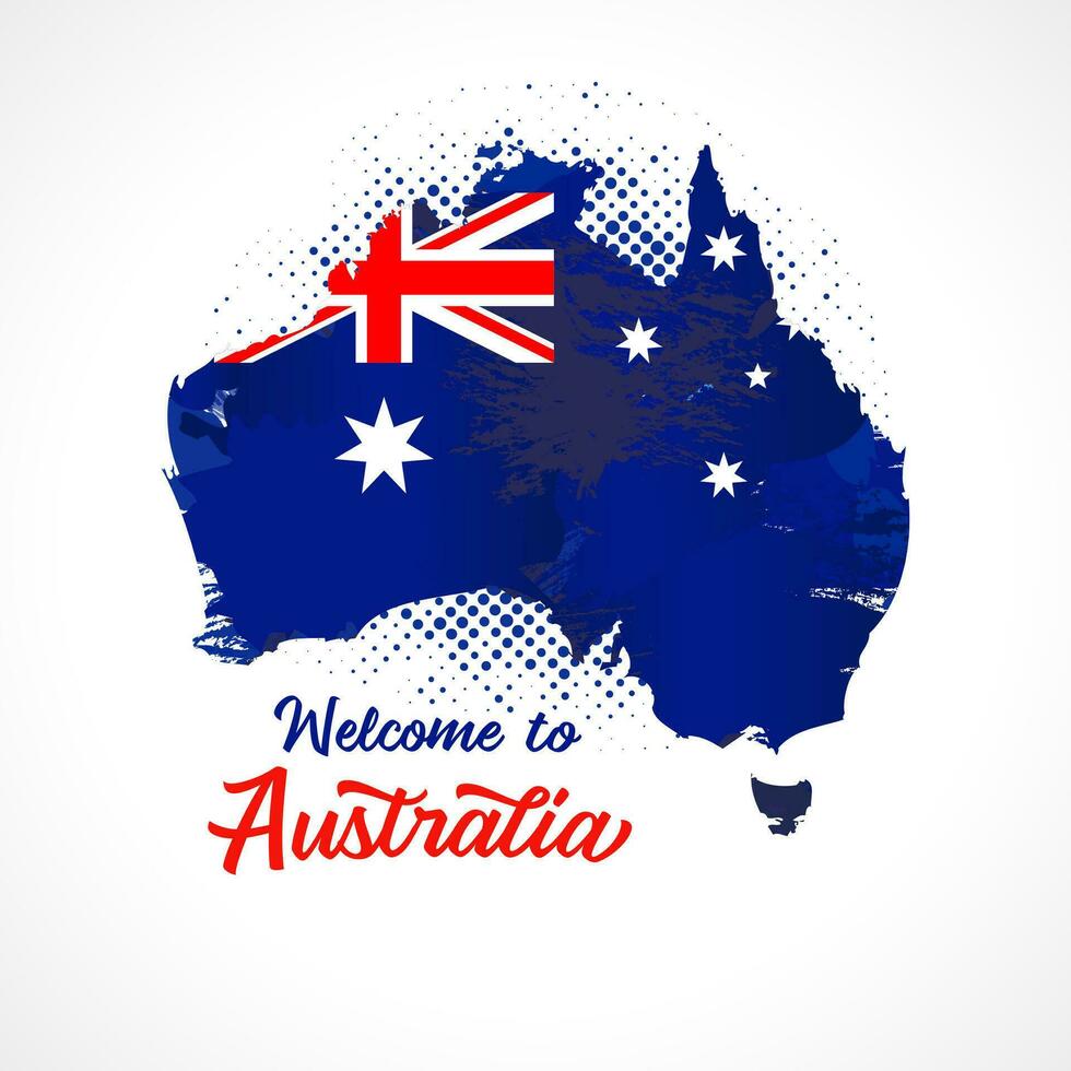 Bienvenido a Australia creativo bandera vector