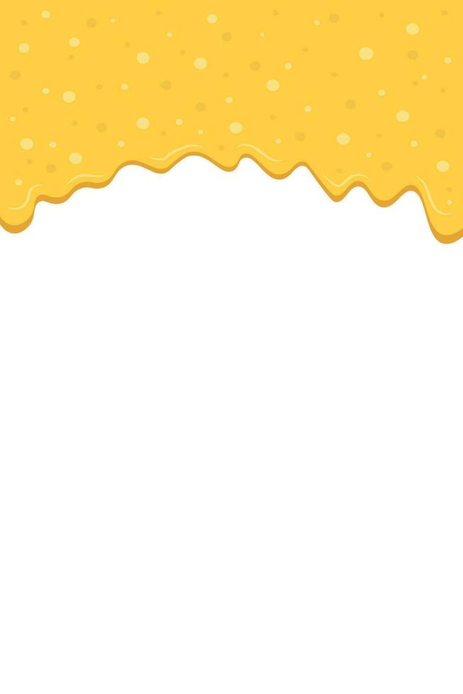 Cheese frame drops background. Liquid cheese drip vector