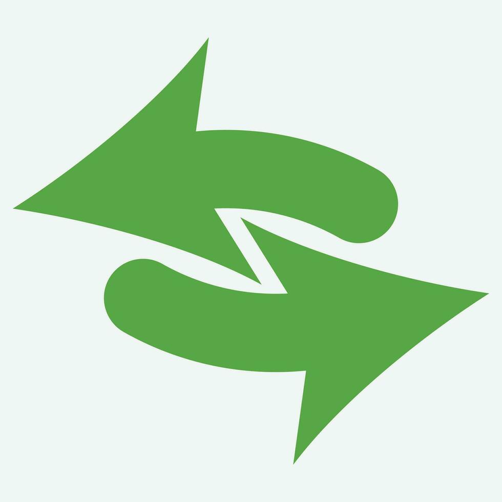 Flat Green Arrows Recycle, World Earth Day, Environment day, Ecology concept vector