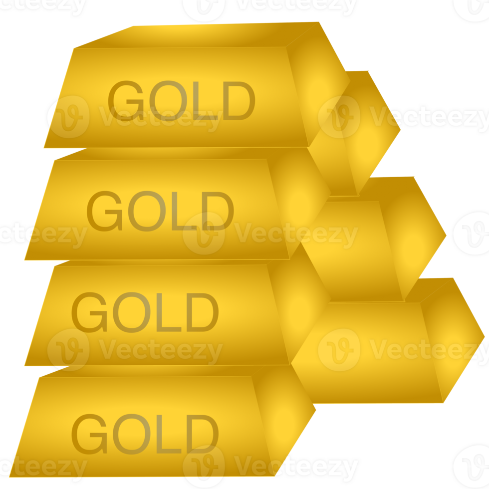 illustration of pile of gold bars png