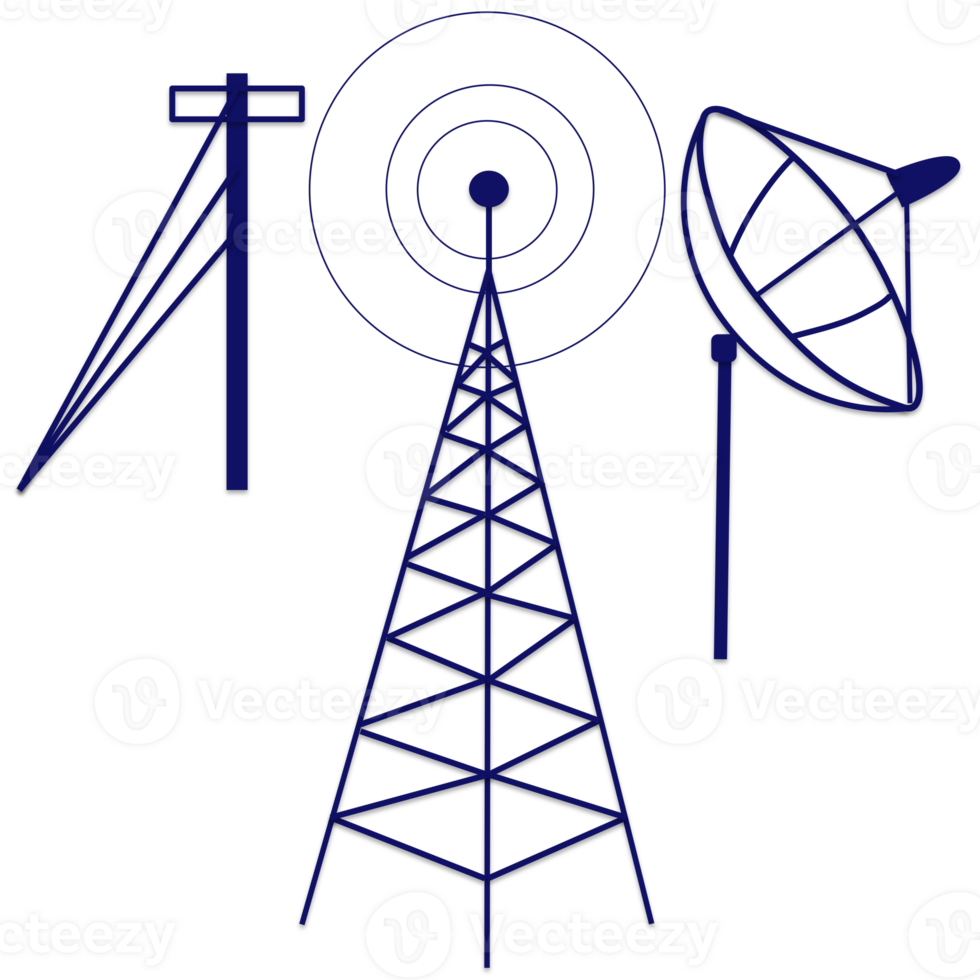 illustration of communication antenna icon png