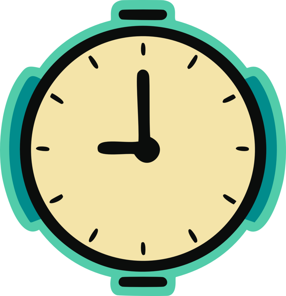AI generated illustration clock icon png