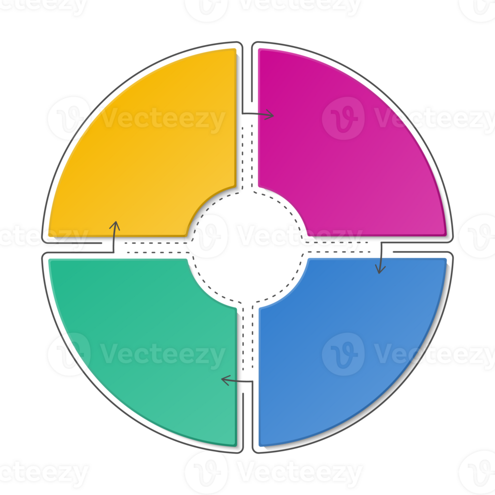 Infographic with 4 steps, process or options. png