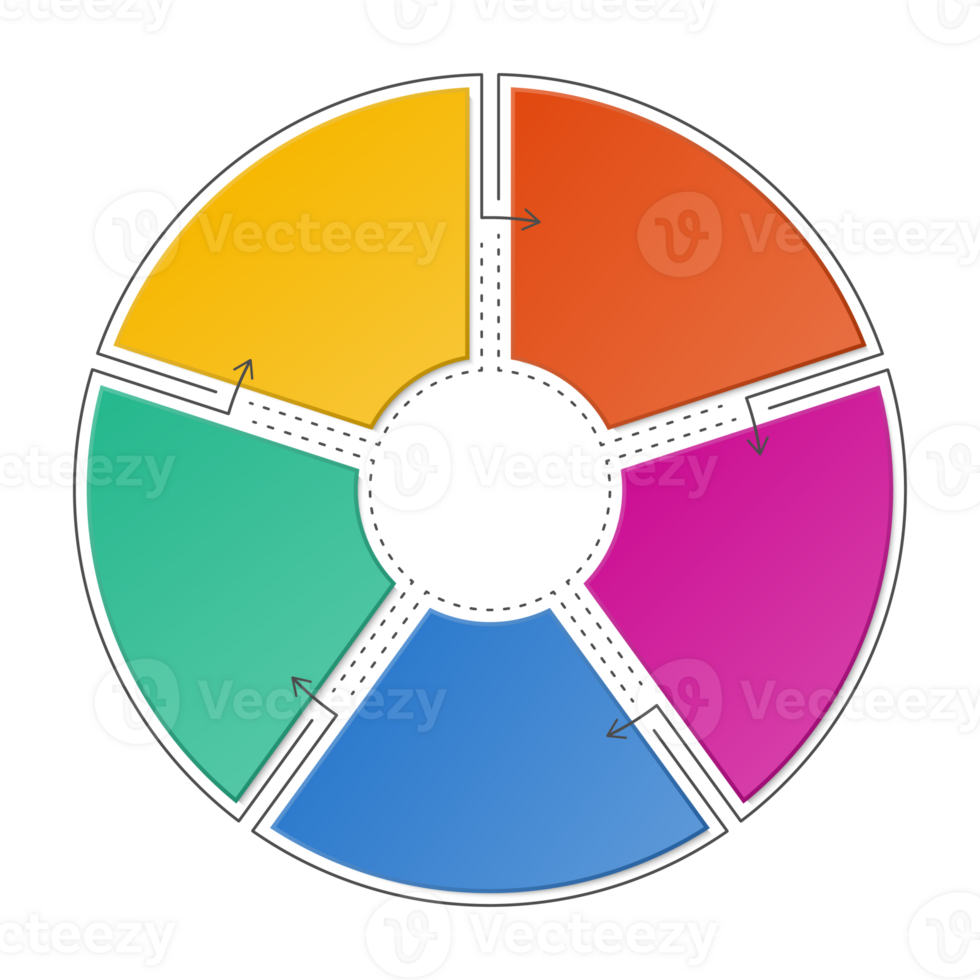 Infographic with 5 steps, process or options. png