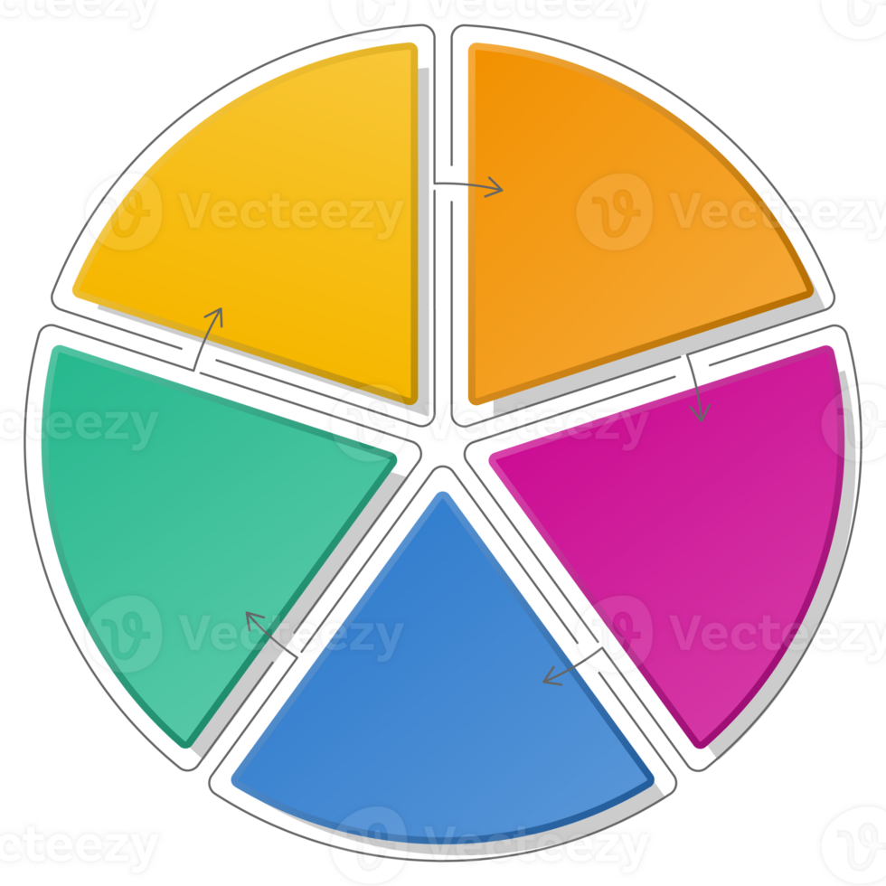 Infographic with 5 steps, process or options. png