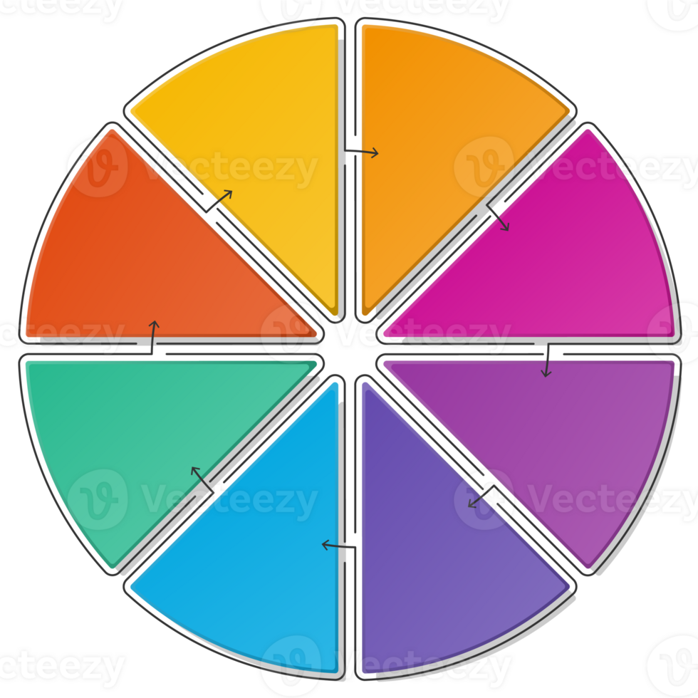 Infographic with 8 steps, process or options. png