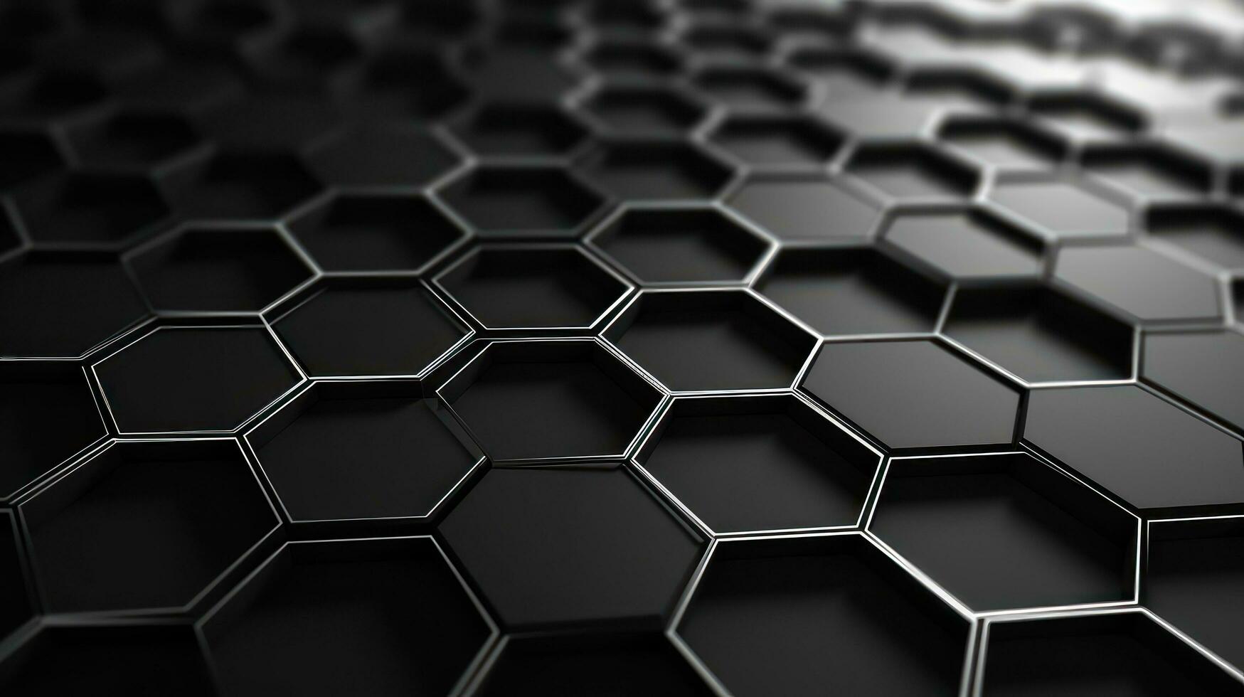 AI generated Abstract 3D render hexagon technology background. photo