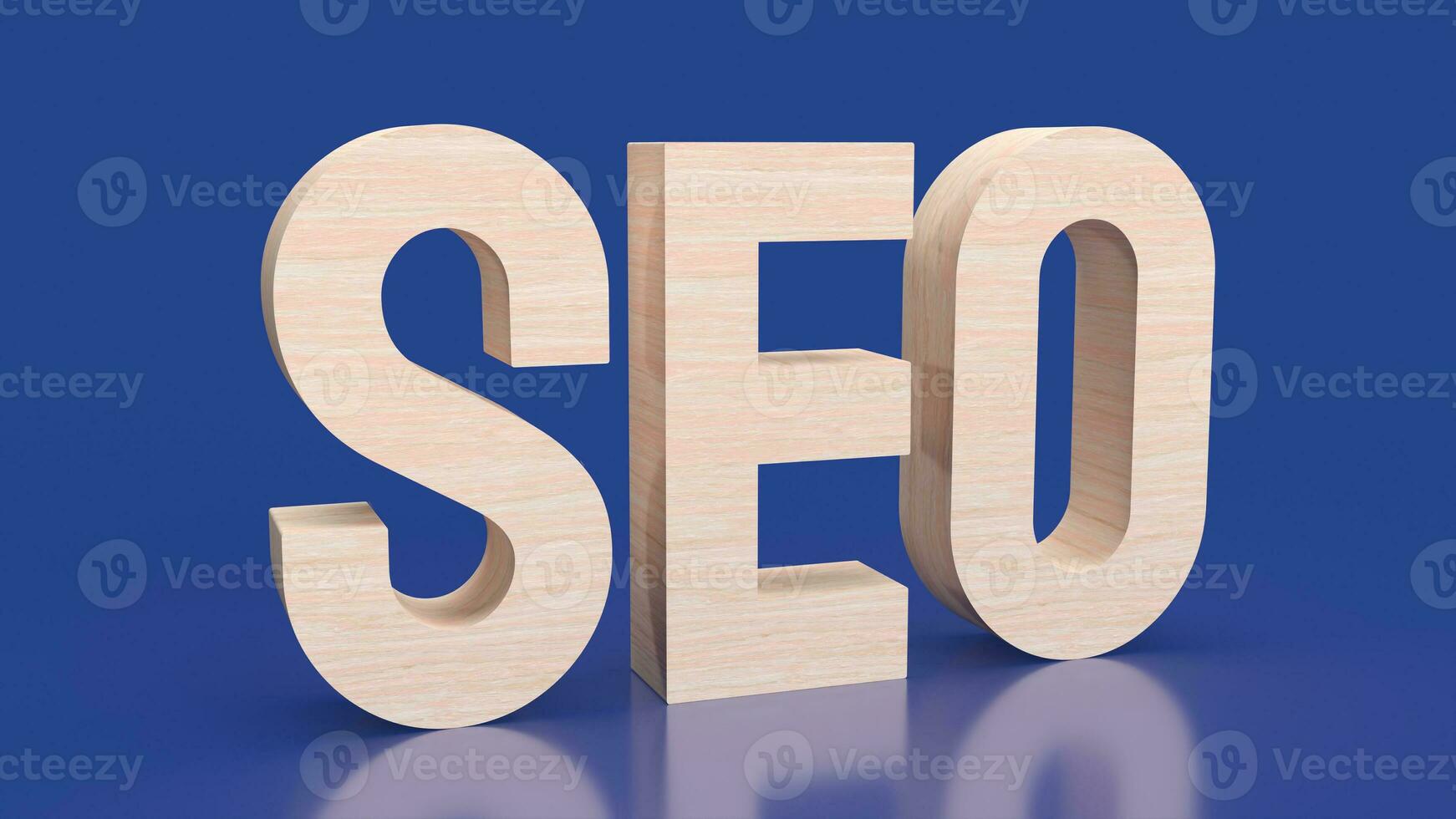 el seo texto para negocio concepto 3d representación foto