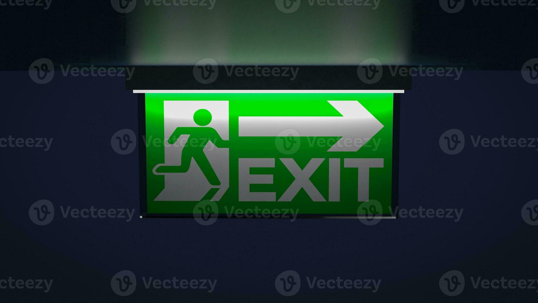 The exit sign for Background concept 3d rendering photo