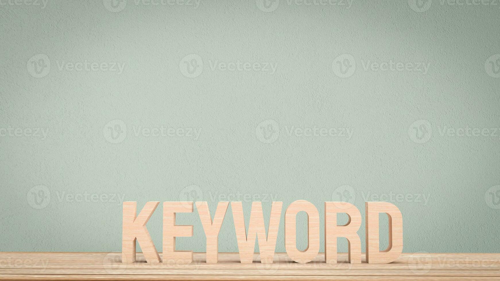 The keyword text for technology or business concept 3d rendering. photo