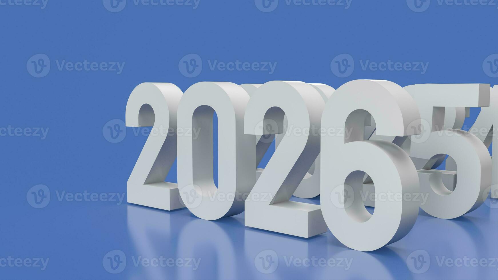 The 2026 year for Business concept 3d rendering. photo