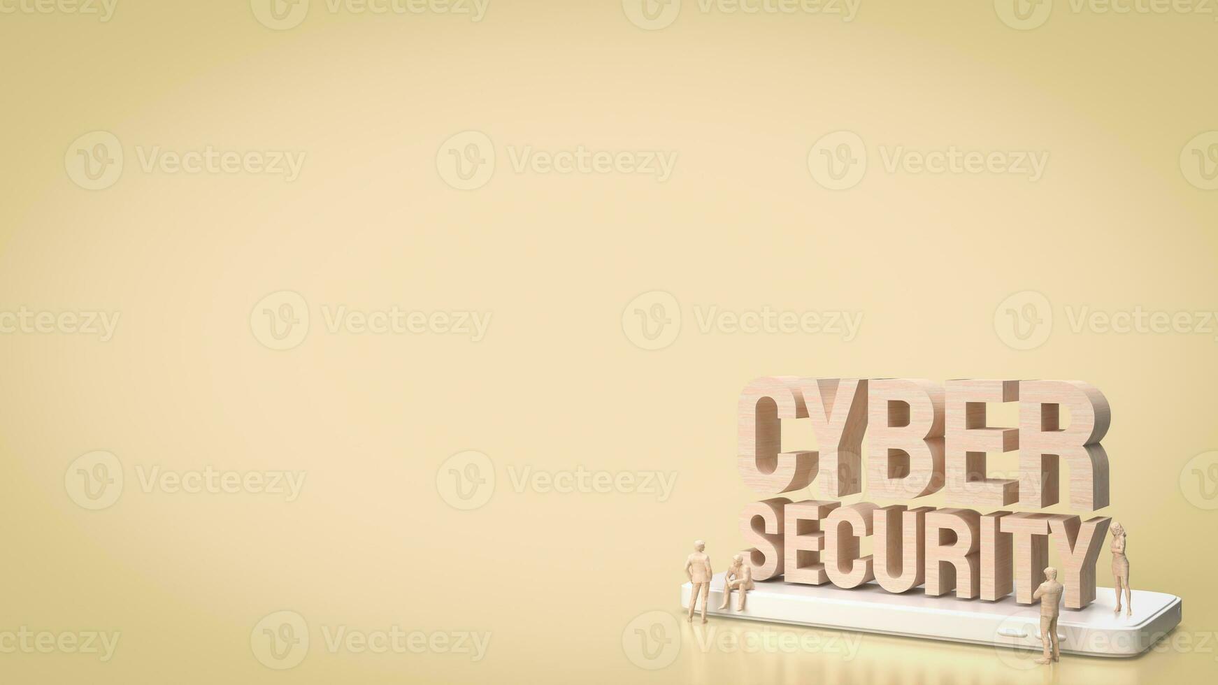 The cyber security for technology and it concept 3d rendering. photo