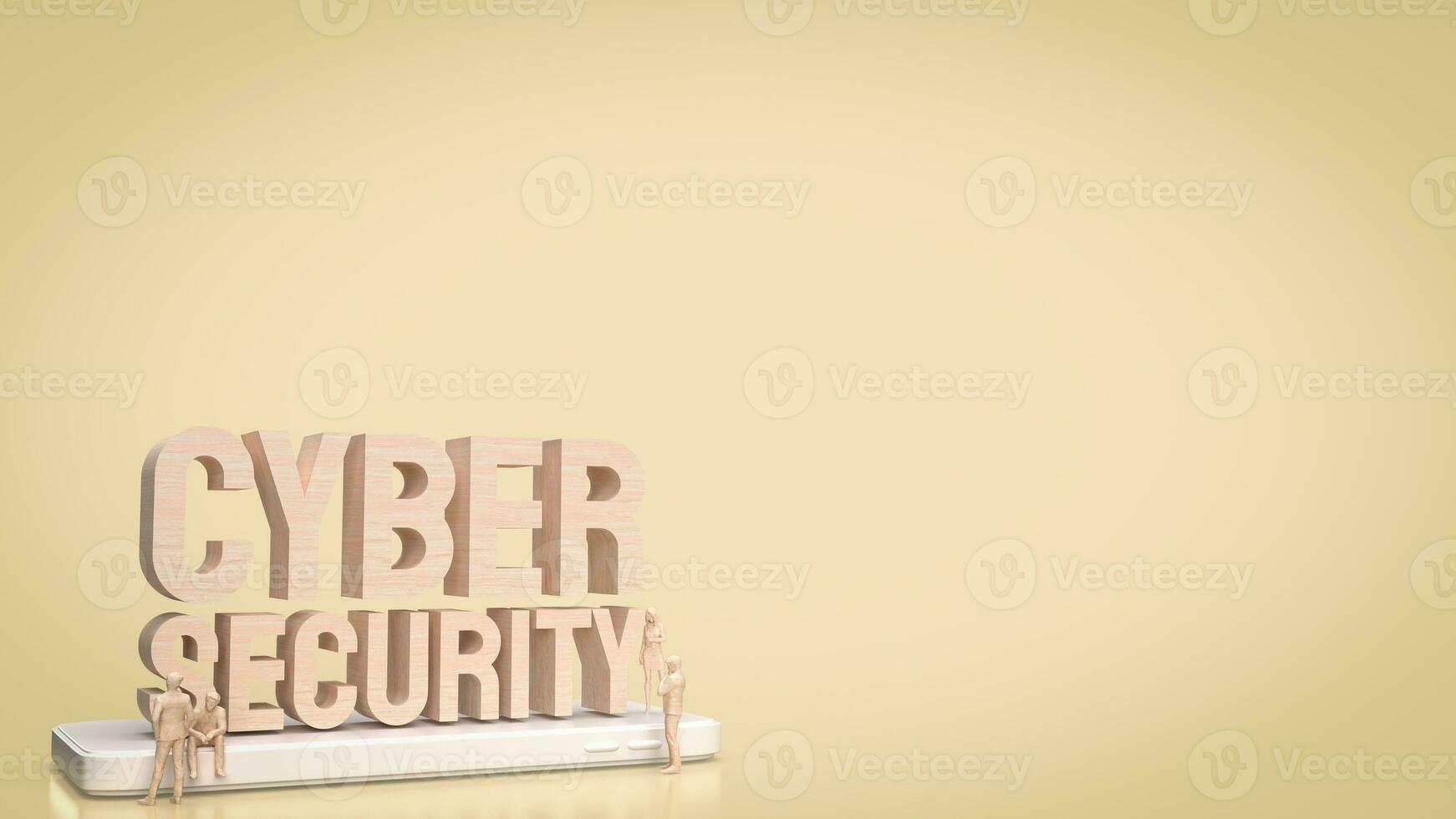 The cyber security for technology and it concept 3d rendering. photo