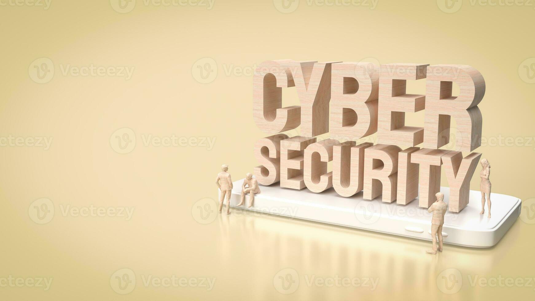 The cyber security for technology and it concept 3d rendering. photo