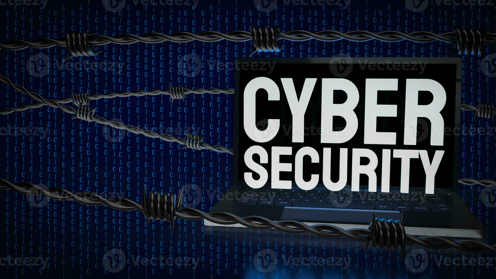 The cyber security for technology and it concept 3d rendering. photo