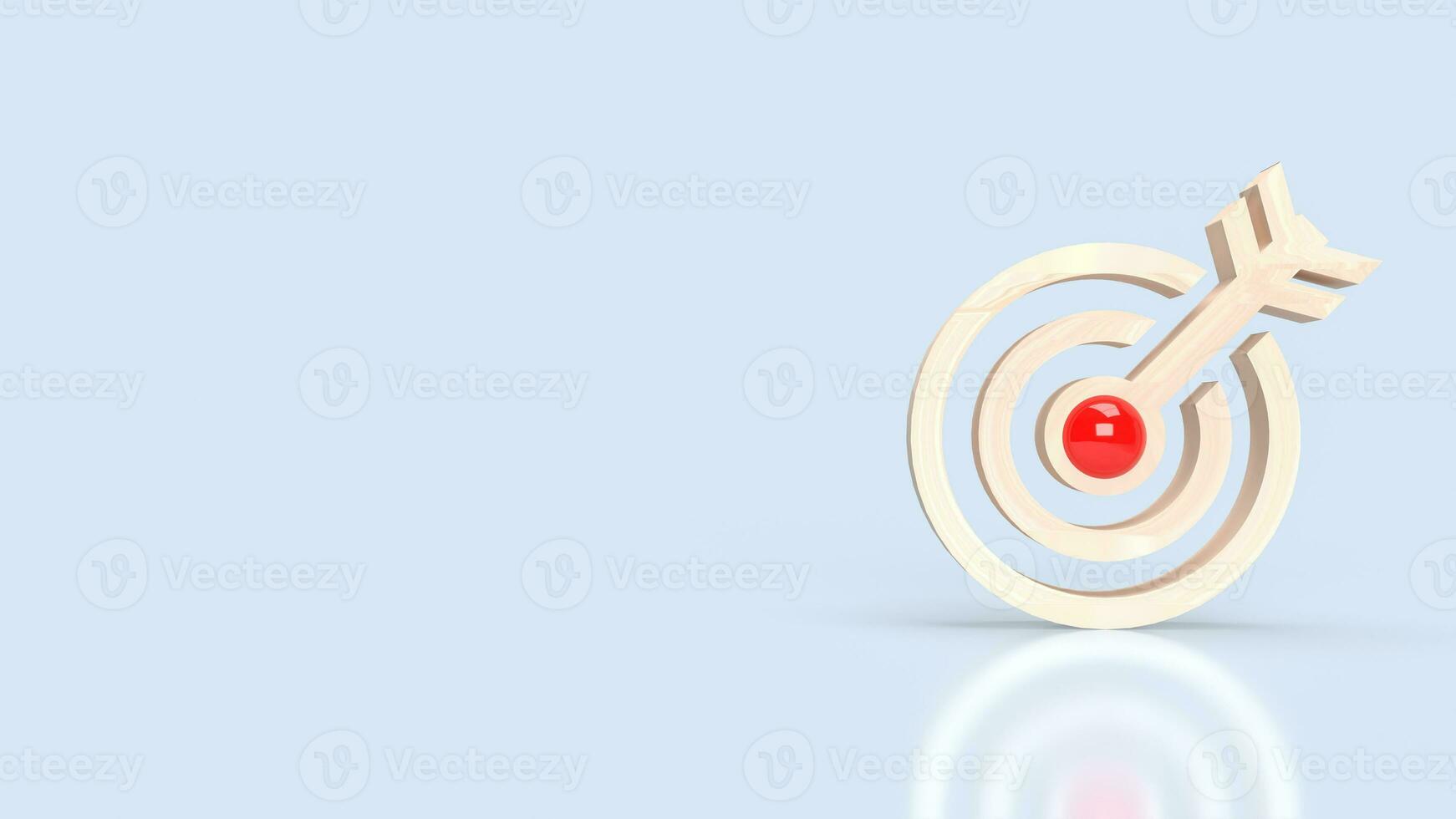 The wood target icon for Business concept 3d rendering. photo