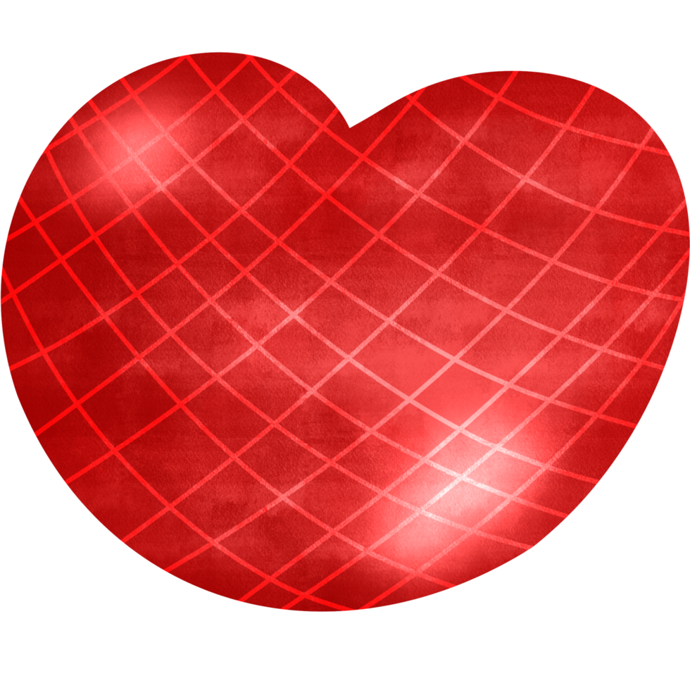 red Heart cute draw Paint Pattern for love valentine wedding festival png