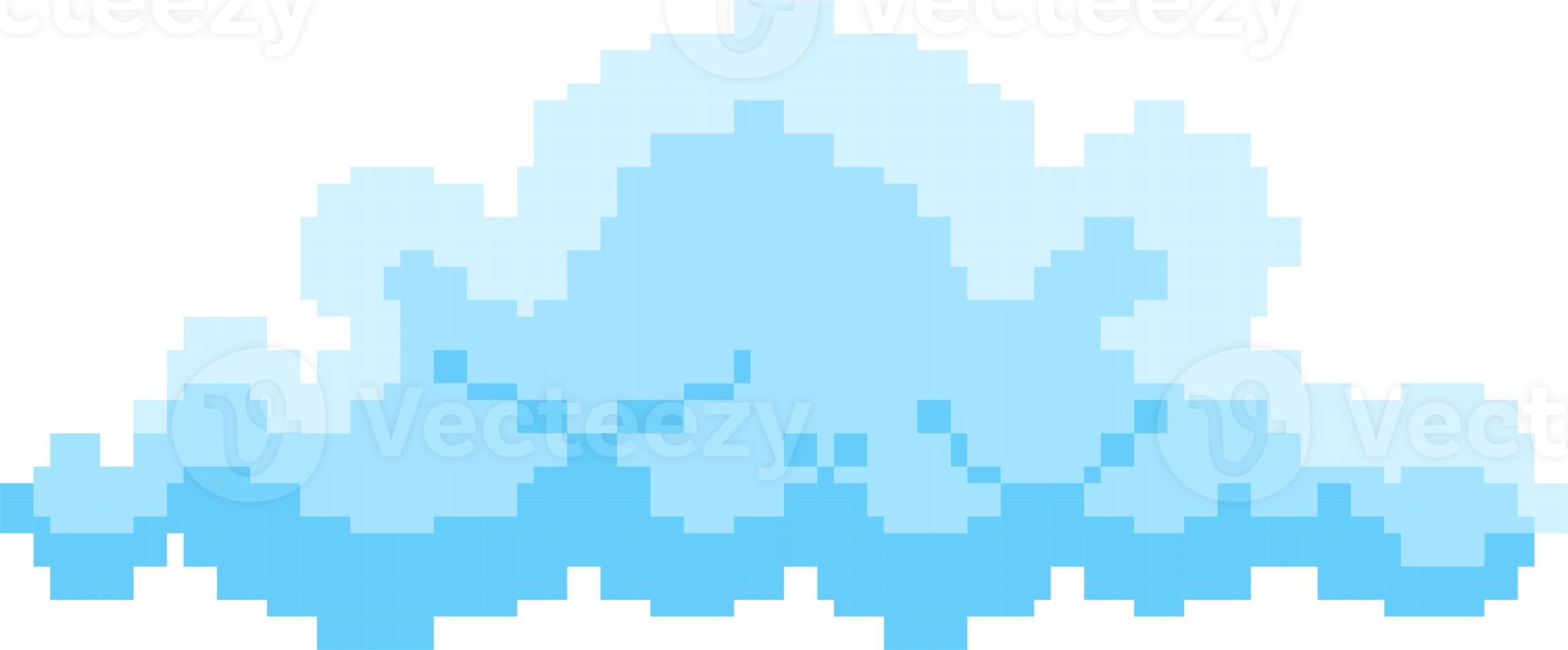 blue sky cloud bubble pixel design for decoration wheather forcast pixel design png