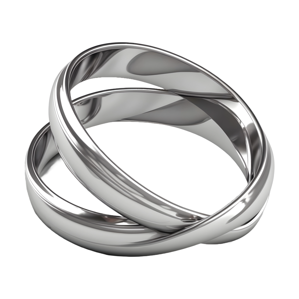 ai généré couple bague sur transparent Contexte - ai généré png