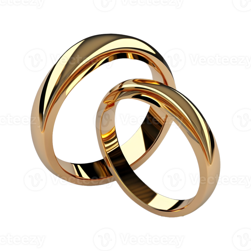 AI generated Couple Ring on Transparent background - Ai Generated png