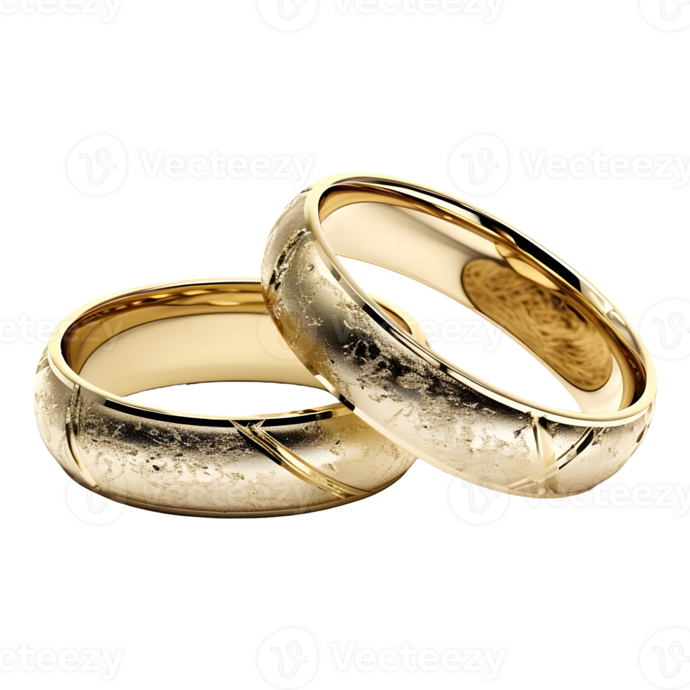 AI generated Couple Ring on Transparent background - Ai Generated png