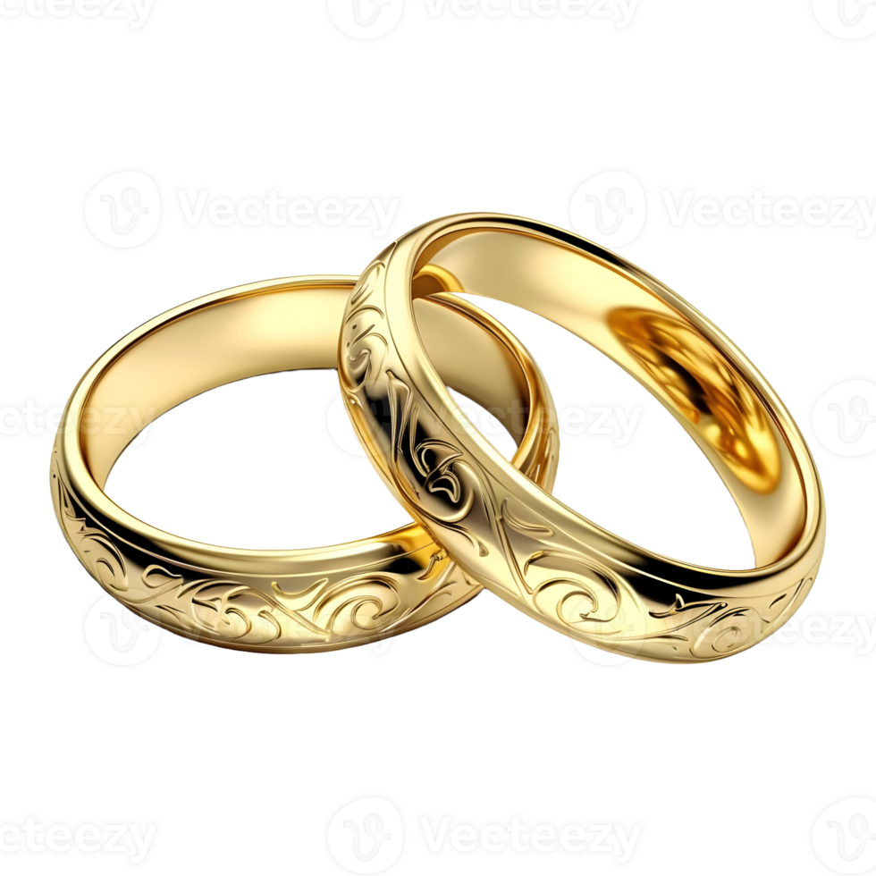 AI generated Couple Ring on Transparent background - Ai Generated png