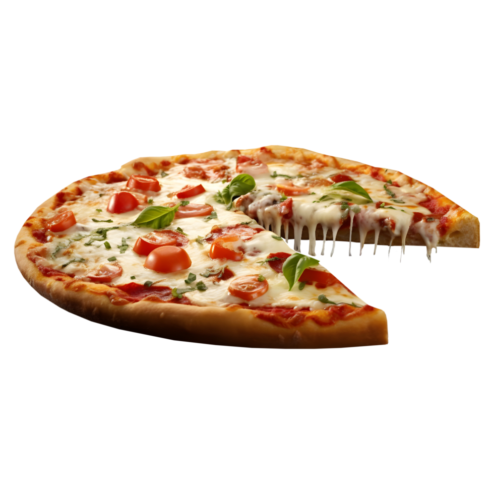 ai generado Pizza rebanadas en transparente antecedentes - ai generado png