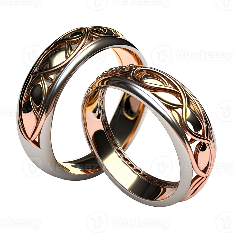 AI generated Couple Ring on Transparent background - Ai Generated png