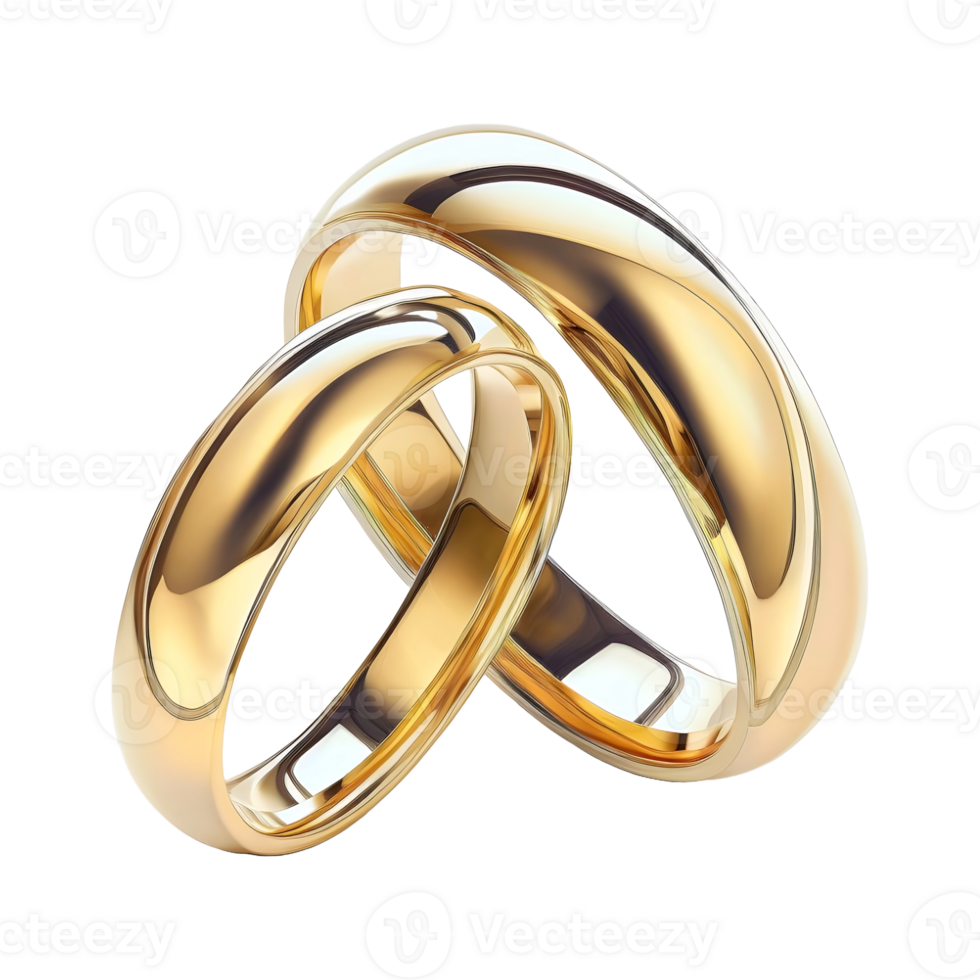 AI generated Couple Ring on Transparent background - Ai Generated png