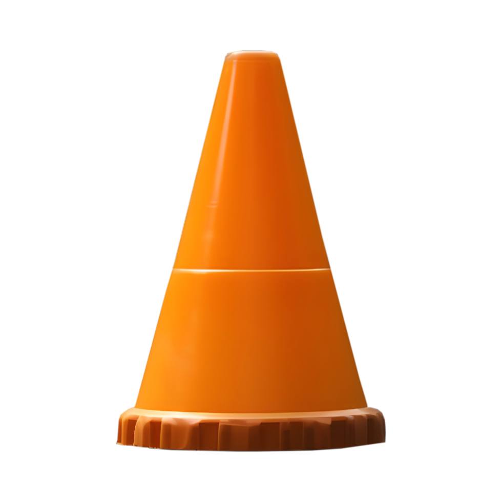 AI generated Traffic Cone on Transparent background - Ai Generated png