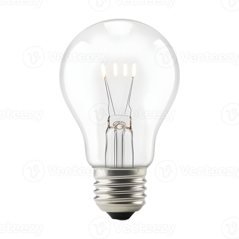 AI generated Electricity Bulb on Transparent background - Ai Generated png