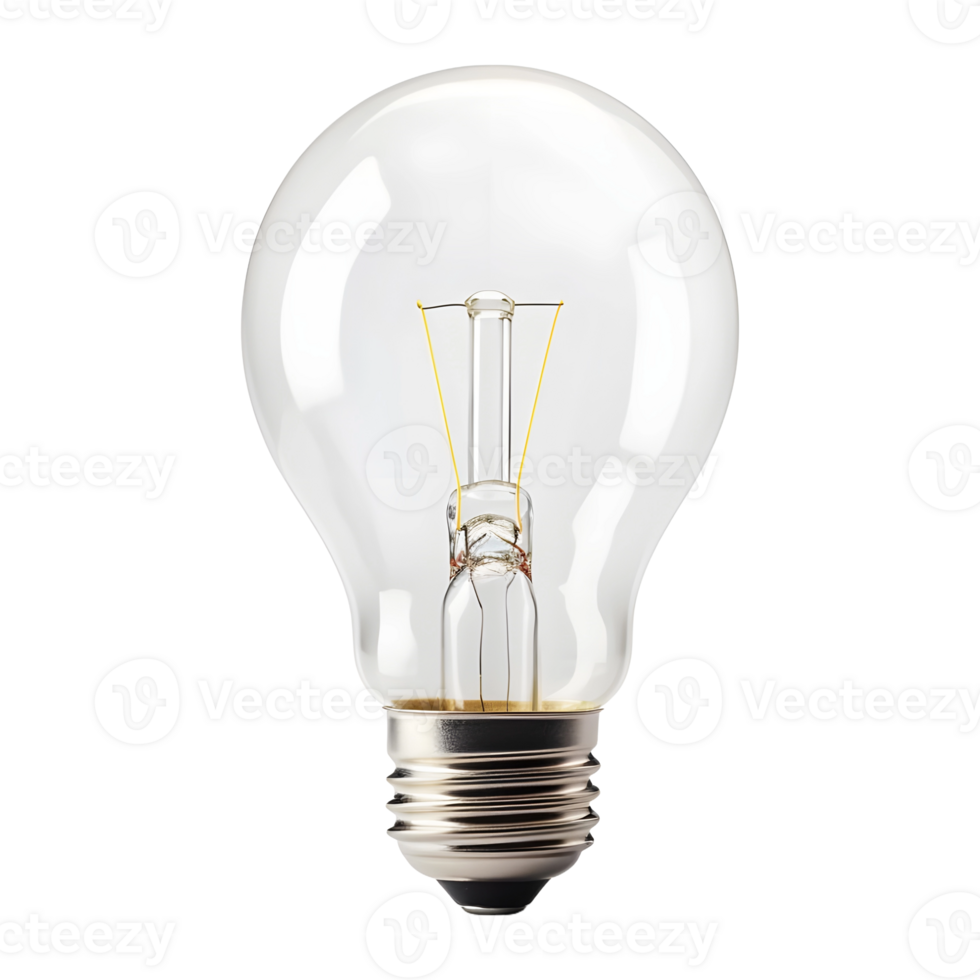 AI generated Electricity Bulb on Transparent background - Ai Generated png