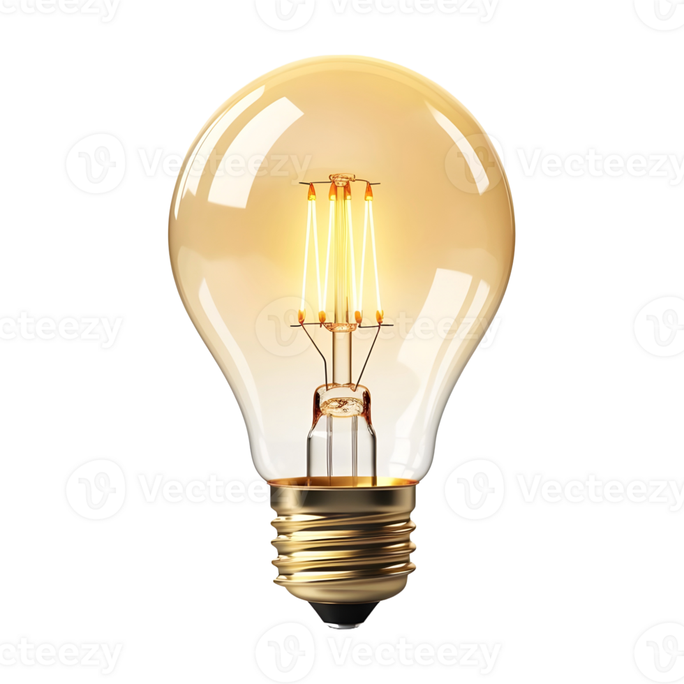AI generated Electricity Bulb on Transparent background - Ai Generated png