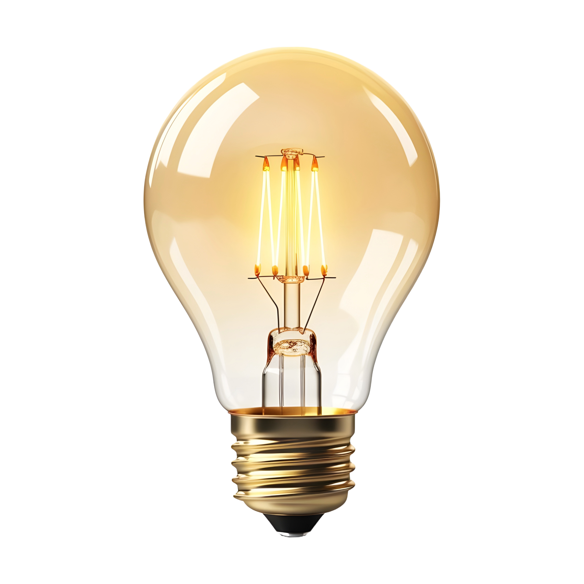 AI generated Electricity Bulb on Transparent background - Ai Generated ...