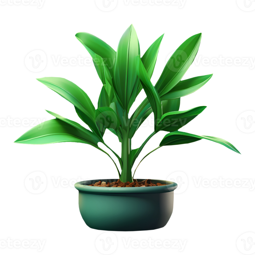 AI generated Plant in a Pot on Transparent background - Ai Generated png