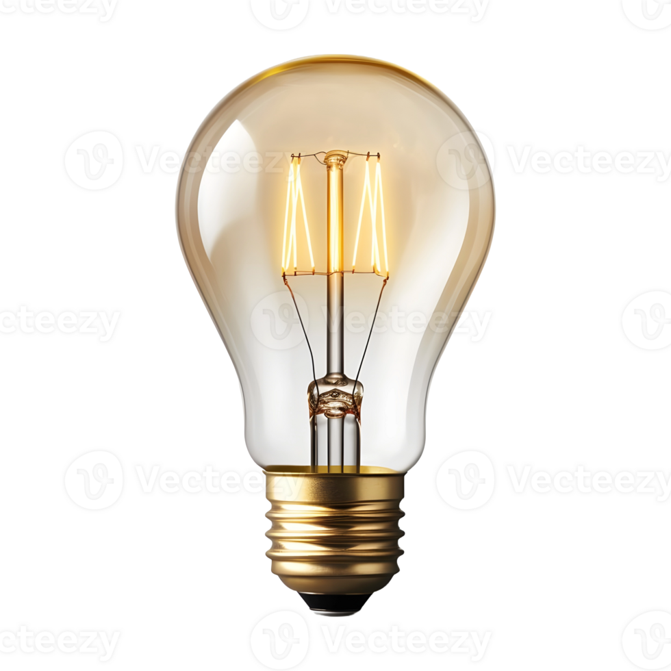 AI generated Electricity Bulb on Transparent background - Ai Generated png