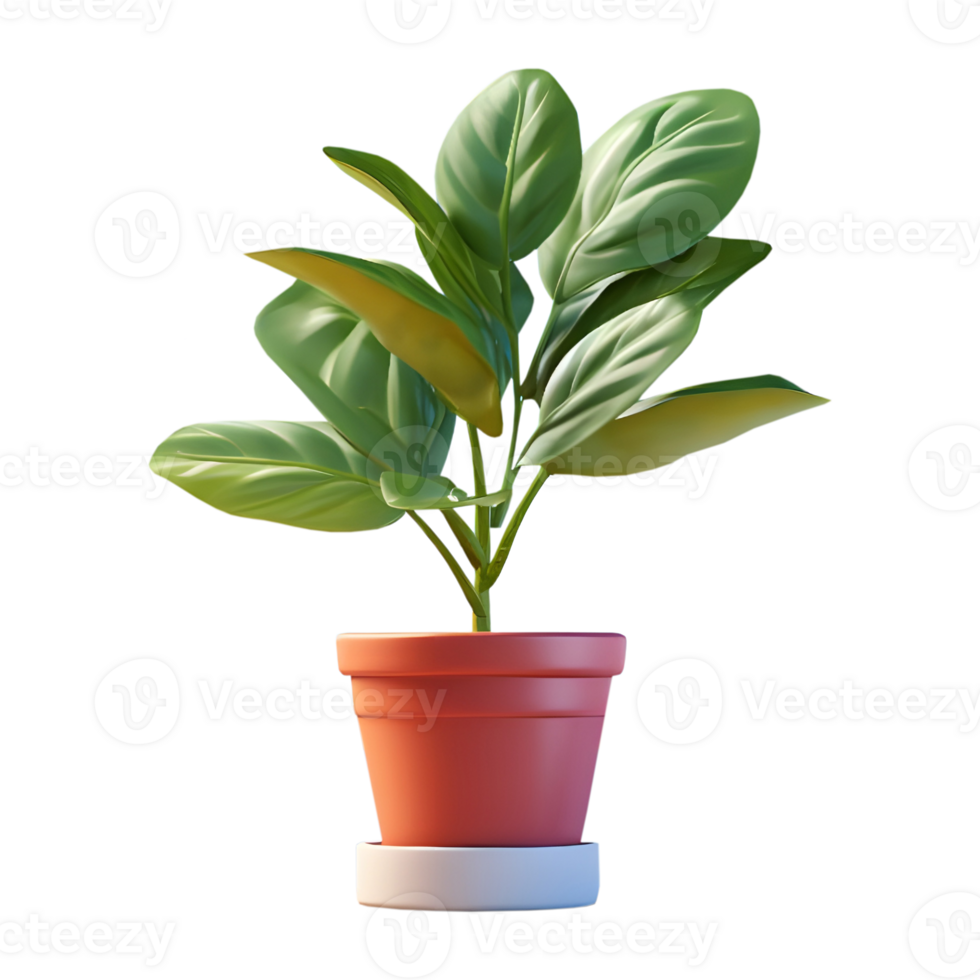 AI generated Plant in a Pot on Transparent background - Ai Generated png